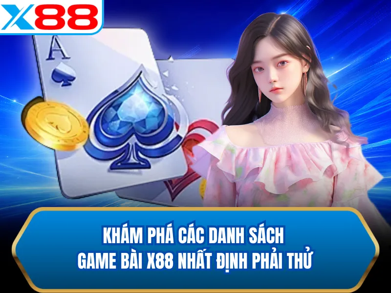Khám phá các danh sách game bài X88 nhất định phải thử Khám phá các danh sách game bài X88 nhất định phải thử